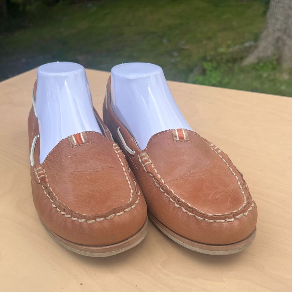 Natural Soul by Naturalizer Women Size 10 Brown Leather Loafers Comfort Shoe